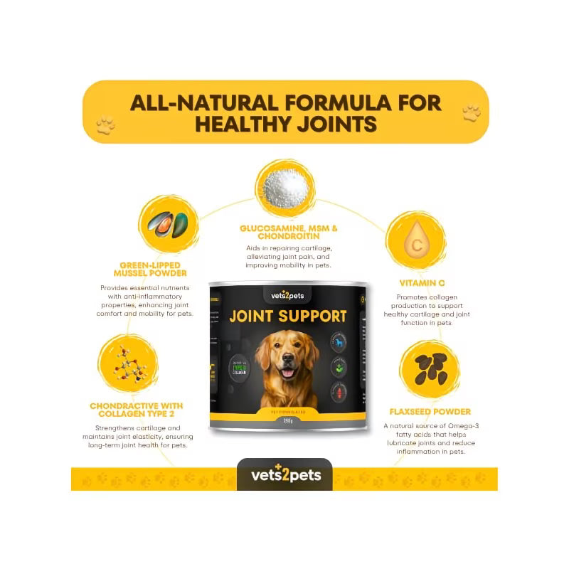 Vita Paws Premium Joint Support Powder for Dogs Advanced Glucosamine & MSM Formula – 250g