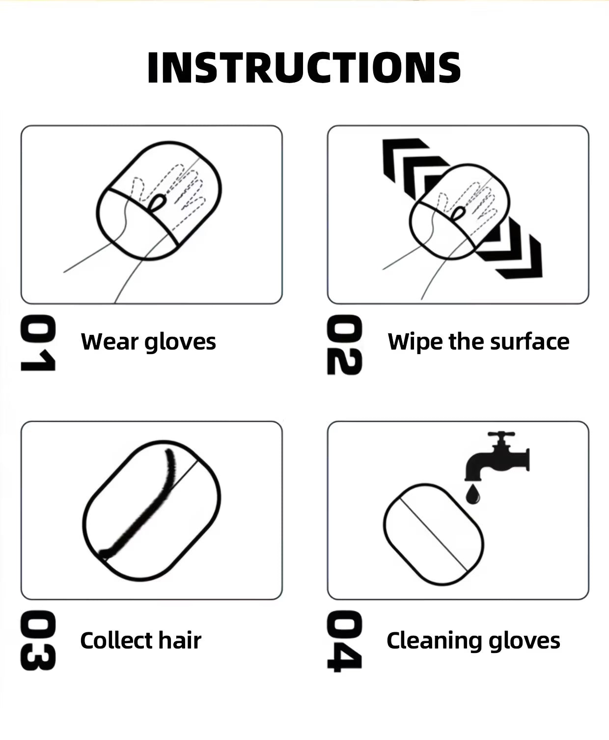 Vita Paws Pet Deshedding Gloves – 2 Piece Set Dual-Directional Grooming Gloves for Cats & Dogs