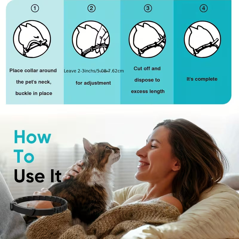 Vita Paws Calming Pheromone Collars for Cats – Set of 4 Stress & Anxiety Relief Collars for Cats