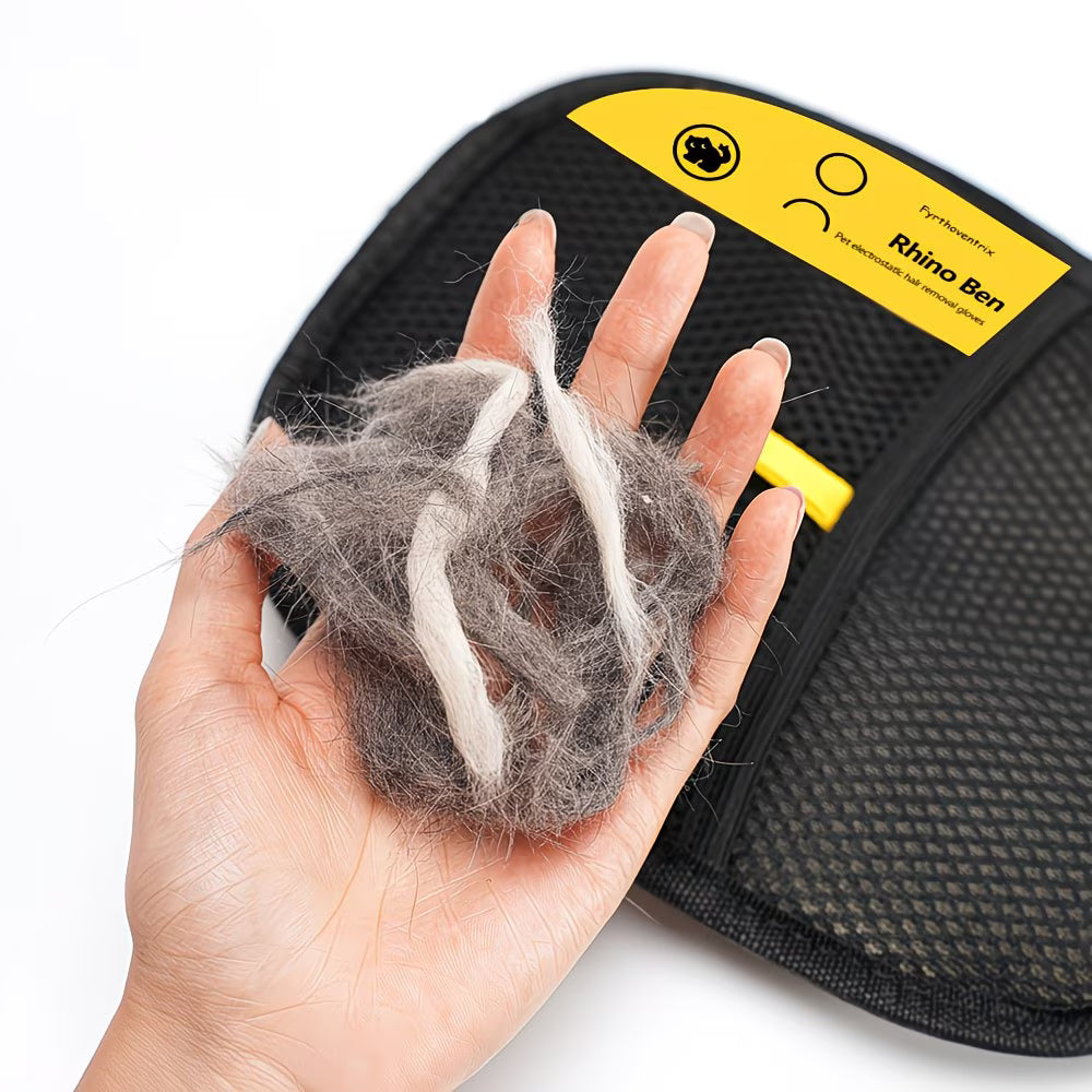 Vita Paws Pet Deshedding Gloves – 2 Piece Set Dual-Directional Grooming Gloves for Cats & Dogs