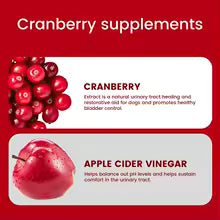 Vita Paws Cranberry Support for Dogs Urinary Tract & Bladder Health Formula. 100 CHEWABLES