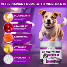 Dog Multivitamin - Promotes Digestive and Joint Health, Reduces Allergies and Hair Loss, Promotes Healthy Skin and Coat
