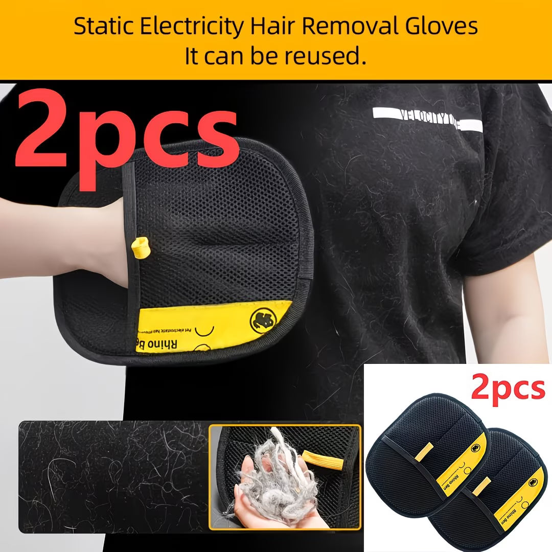 Vita Paws Pet Deshedding Gloves – 2 Piece Set Dual-Directional Grooming Gloves for Cats & Dogs