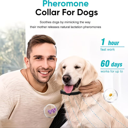 Vita Paws Dog Calming Pheromone Collar Adjustable Anxiety & Stress Relief Collar for Dogs