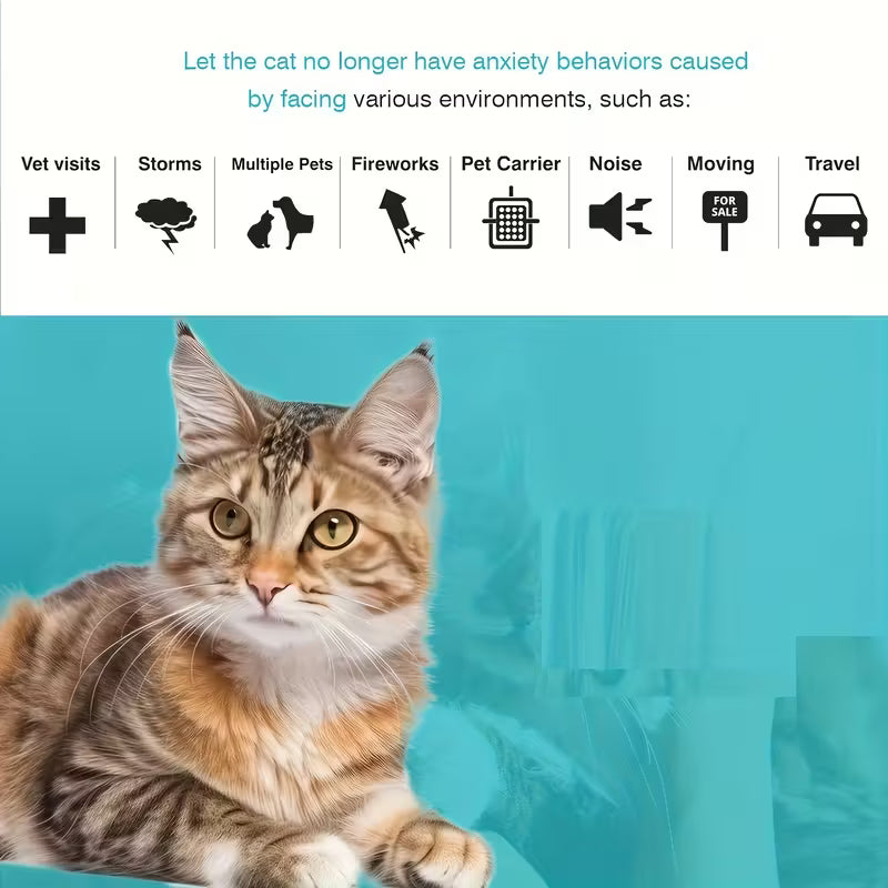 Vita Paws Calming Pheromone Collars for Cats – Set of 4 Stress & Anxiety Relief Collars for Cats
