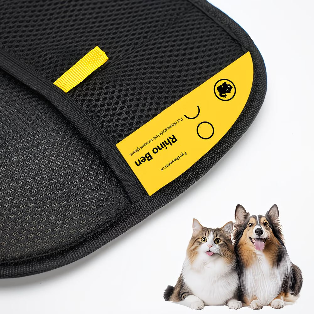 Vita Paws Pet Deshedding Gloves – 2 Piece Set Dual-Directional Grooming Gloves for Cats & Dogs